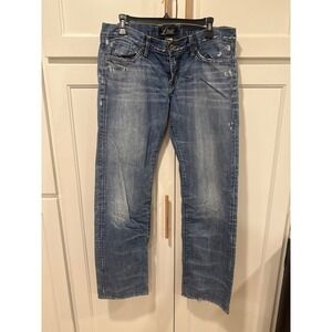 Lucky Brand Women's Distressed Blue Slim Straight Jeans